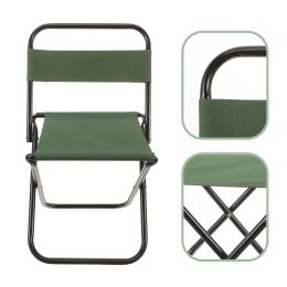 Chairs Small Square Stool with Backrest Folding Chairs Beach Lightweight Portable for Adults Compact High Camping Heavy Duty outside