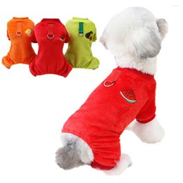 Dog Apparel Winter Warm Pet Clothes Dogs Jumpsuit Coat Small Soft Fleece Pajamas Puppy Teddy Chihuahua Onesies Yorkshire Overalls