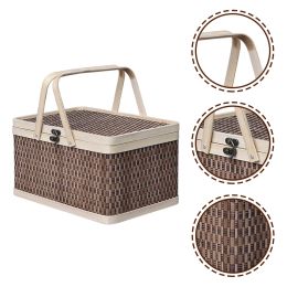 Baskets Shelf Basket Toy Baskets Handheld Bread Fruits Snack Bamboo Picnic Sundries Storage Child