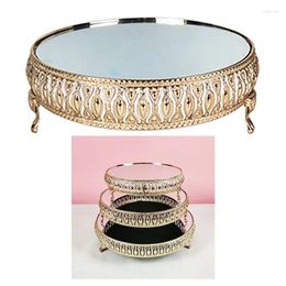 Baking Tools Gold Crystal Metal Wedding Cake Stand Modern Stands Plate Rack Set Festival Party Display Tray Holder