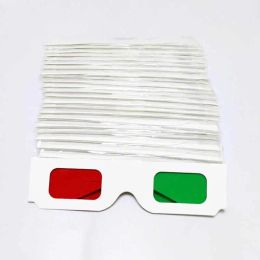 Filters New Dropshipping 100PCS Red Green Secret Decoder Glasses Redgreen Filter Lens White Foldable Frame 3d Glasses For Sweepstakes