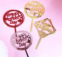 Cake Decoration Rosegold Acrylic Geomertic Round Happy Mother039s Day Cake Topper Dessert Candy Bar Decor Mother039s Gift Su4734908