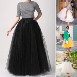 Factory Custom Made Women Tutu Skirts Fashion Party Dress Floor Length Adult Long Girl Tulle Prom Gowns A Line Plus Size Petticoat6329510