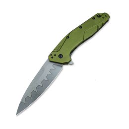 Dividend 1812 D2 Steel Blade Pocket Knife Outdoor Survival EDC Camping Knife Aluminum Alloy Handle with Pocket Clip