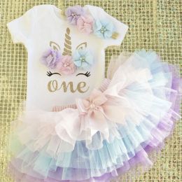 Sets Infant First Birthday Outfits Baby Girl Clothes Sets Newborn Toddler Girl Christening Party Wear Little Girl One Year Clothing