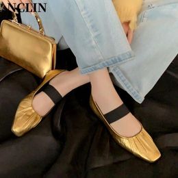 Casual Shoes Genuine Leather Women Single Fashion Square Toe Pumps Low Heel Spring Zapatos De Mujer Mary Jane