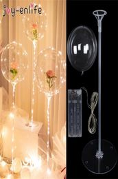 70cm LED Light Balloon stick stand Birthday Clear Balloons Globos Holder stand Baby Shower Wedding Party Decorations Ballon Y06222065835