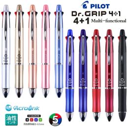 Pens PILOT Dr.Grip Multifunction Pen BKHDF Ballpoint Pen + 0.5mm Mechanical Pencil Student Writing School Supplies Art Stationery