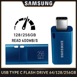 Drives SAMSUNG Type C USB C 3.1 Flash Drive 64GB 128GB 256GB 400MB/S Memory U Disk Pen Drive Stick for Laptop Phone Tablet Mini PC