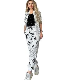 2024 summer Women's short sleeved brand new two-piece set suit tracksuit desinger printed flowers cardigans zipper t-shirt+pants tees tops jumper sport stlye clothing