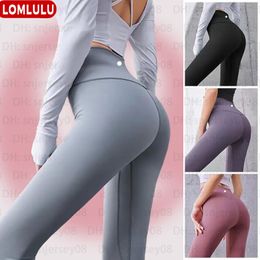 lu leggings joggers women yoga pants sports bra flare leggings Running Leggings lu bra Aligned nine-point women's pants women's fitness high waist pants