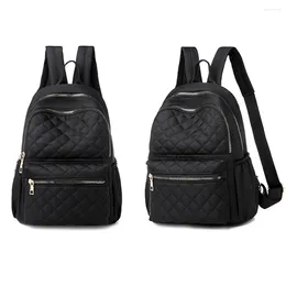 School Bags Fashion Plaid Women Backpack Durable Fabric Oxford Bag Pretty Style Girls Female Travel