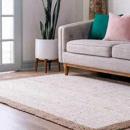 Carpets Rug Natural Jute Handmade Reversible Modern Living Area Carpet Runner Rugs 8x10 Ft For Bedroom