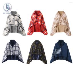 Blankets Wearable Plaid Fleece Winter With Button Warm Soft Coral Throw Blanket For Sofa Bed Travel Thicken Bedroom