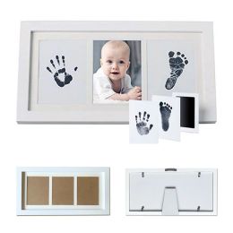 Frames Photo Frame Ink Pad Diy Square Baby Footprint Memory Book Gift Ornament Handprint Safe Standing