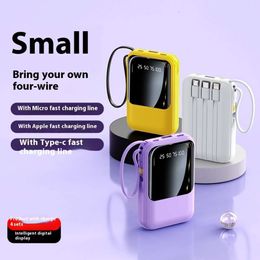 Mini 20000mAh self-wired power bank Small and cute, portable and large-capacity power bank