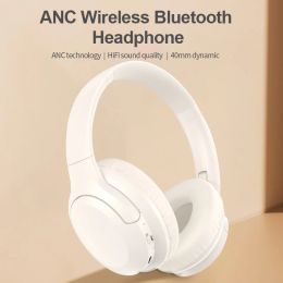 Headphones PARAMITA ANC Noise Canceling Headphones A1 Wireless Bluetooth Headphones BT5.3 400mAh OverEar Foldable for Sports Work Games