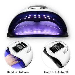 Kits 120w Nail Dryer Uv Led Powerful Smart Sensor Manicure for Curing All Nails Gel Polish Phototherapy Lamp Quickdrying Nail Salon