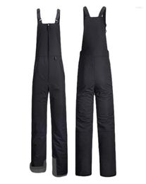 Skiing Pants Insulated Ski Overalls Ripstop Warm Snowboard Comfortable Snow Bibs For Men And Women Black3744882