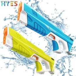 Gun Toys New Electric Water Gun Kids Adults Summer Outdoor Beach Pool Full Automatic Water Absorption Power Shooting Squirt Gun Toy GiftsL2404