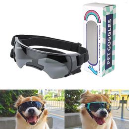 Dog Apparel Black Goggles Small Breed UV Protection Sunglasses Outdoor Windproof Anti-Fog Doggy Glasses With Adjustable Straps