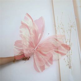 50cm Large Mesh Butterfly Display Window Beautiful Chen Simulation Flower Activity Layout Road Guidance Wedding Decoration Props 240424