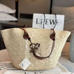 Loewew Bag Luxury Anagram Straw Bag Fashion Tote Bag Designer Bag Square Basket Beach Bag Wallet Handbag Chains Can Be Span Double Chain Shoulder Crossbody Bag 373