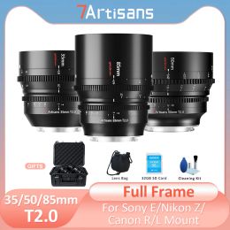 Philtres 7artisans 35mm 50mm 85mm T2.0 Large Aperture Full Frame Cine Lens for Canon R Sony E Nikon Z Panasonic Sigma Leica L 7artisans