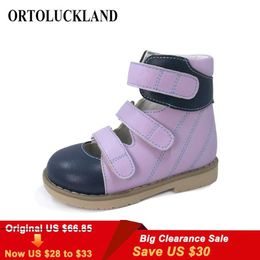 Sandals Ortoluckland Children Footwear Summer Girls Orthopedic Shoes For Kids Boys Babies Toddlers Closed Toe Flatfeet Arch Sandals 240423