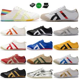 2024 Japa Tiger Mexico 66S Lifestyle Seakers Wome Me Desigers Cavas Shoes Black White Blue Red Yellow Beige Low Traiers SLIP-ON Loafer BIRCH/GREEN 36-46