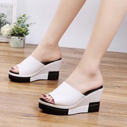 Slippers Fashion Flip Flops Women Shoes Platform Summer Open Toe Wedges Sandals Ladies