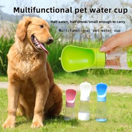 Portable Dog Water Bottle For Small Large Dog Cat Drinking Feeder Bowl Outdoor Walking Puppy Pet Travel Water Container Supplies 240416