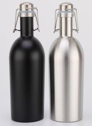 Hip Flasks Creative 64oz BPA 304 Stainless Steel Whisky Flagon Portable Alcohol Wine Bottle Flask Drinkware3848082