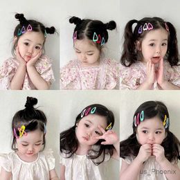 Hair Accessories 10 Pcs/Set New Children Cute Colourful Geometric Stars Heart Ornament Hair Clips Baby Girls Sweet Hairpins Kids Hair Accessories