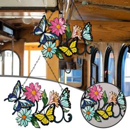 Decorative Figurines Car Wreath Lighted Flower Acrylic Printing Plane Window Hanging Multi Color Wall Art Decoration Listing