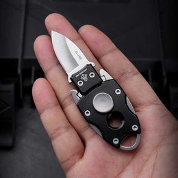 Decompression Toy 2in1 EDC Toys Fidget Spinner Mini Knife Outdoor Pocket High Hardness Self-defense Gyroscope for Adults Gift Small Folding Knife d240424