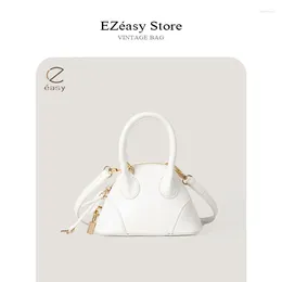 Evening Bags EZeasy Light Luxury Niche Designer For Women Crossbody Bag Women's Texture Macaron Handheld Shell