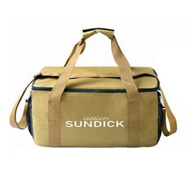 Outdoor Camping Storage Bag Picnic Pack Waterproof Thermal Insulated Cooler Large Capacity Tableware Lunch Bag 240415