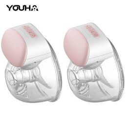 Enhancer YOUHA Electric Breast Pumps Portable Hands Free Wearable Breast Pump Silent Comfort Breast Milk Extractor Collector BPAfree