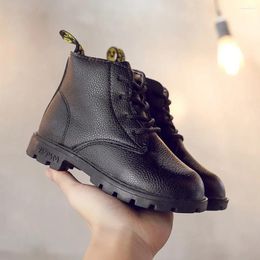 Boots Girls Boys Infant Kids Baby Leather Shoes Winter Short Ankle Booties Fashion Soft Bottom Non-slip