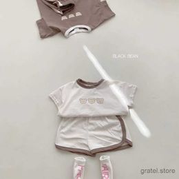 Clothing Sets Summer Tracksuits Cute Bear Print T-shirt+Short Child New Casual Sports Clothes Sets Babies Fashion T-shirt Trendy 2 Piece/Sets