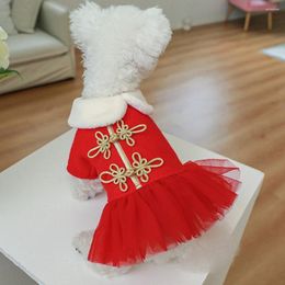 Dog Apparel Christmas Winter Warm Princess Bowknot Skirt For Small Dogs Girl Pet Puppy Clothes Outfit Chihuahua Yorkie