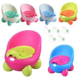 Shirts Baby Potty Toilet Seat Bowl Portable Training Pan Children's Pot Kids Bedpan Comfortable Backrest Toilet Girls Boys Cartoon Pots