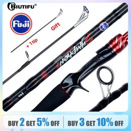 BIUTIFU Traveller Spinning Casting Fuji Lure Mini Rock Fishing Rod 1.8/2.1/2.4/2.7/3.0m Carbon Baitcasting PHISHGER Fast 5-42g 240415