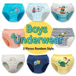 Underwear Random 2 Pcs/Lot Children Underwear Cotton Kids Underpants Breathable Soft Boys Briefs Boxers Cartoon Girls Panties