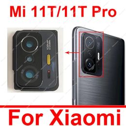 Cables Rear Camera Glass Lens Cover For Xiaomi Mi 11T Mi 11T Pro Back Main Camera Glass Lens Frame Holder Replacement Parts