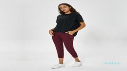 Nosee through yogaTops TShirt Solid Colours LU57 Women Fashion Outdoor Yoga Tanks Sports Running Gym Clothes4984372