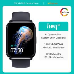 Watches HEYPLUS 2022 1.78 Inch HD IP68 Waterproof Smart Watch Men's Heart Rate Monitor Sports Smartwatch Women's For IOS Android Xiaomi