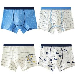 Underwear 4Pcs/Lot Kids Boys Panties Sets Soft Cotton Men's Underpants Cartoon Boys' Boxer Shorts Panty Lot 212Y Children's Underwear Set