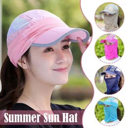 Berets Neck Protection For Men Silk Scarf UV Outdoor Cap Mask Sunscreen Veil Anti-uv Face Cover Ma O3V9